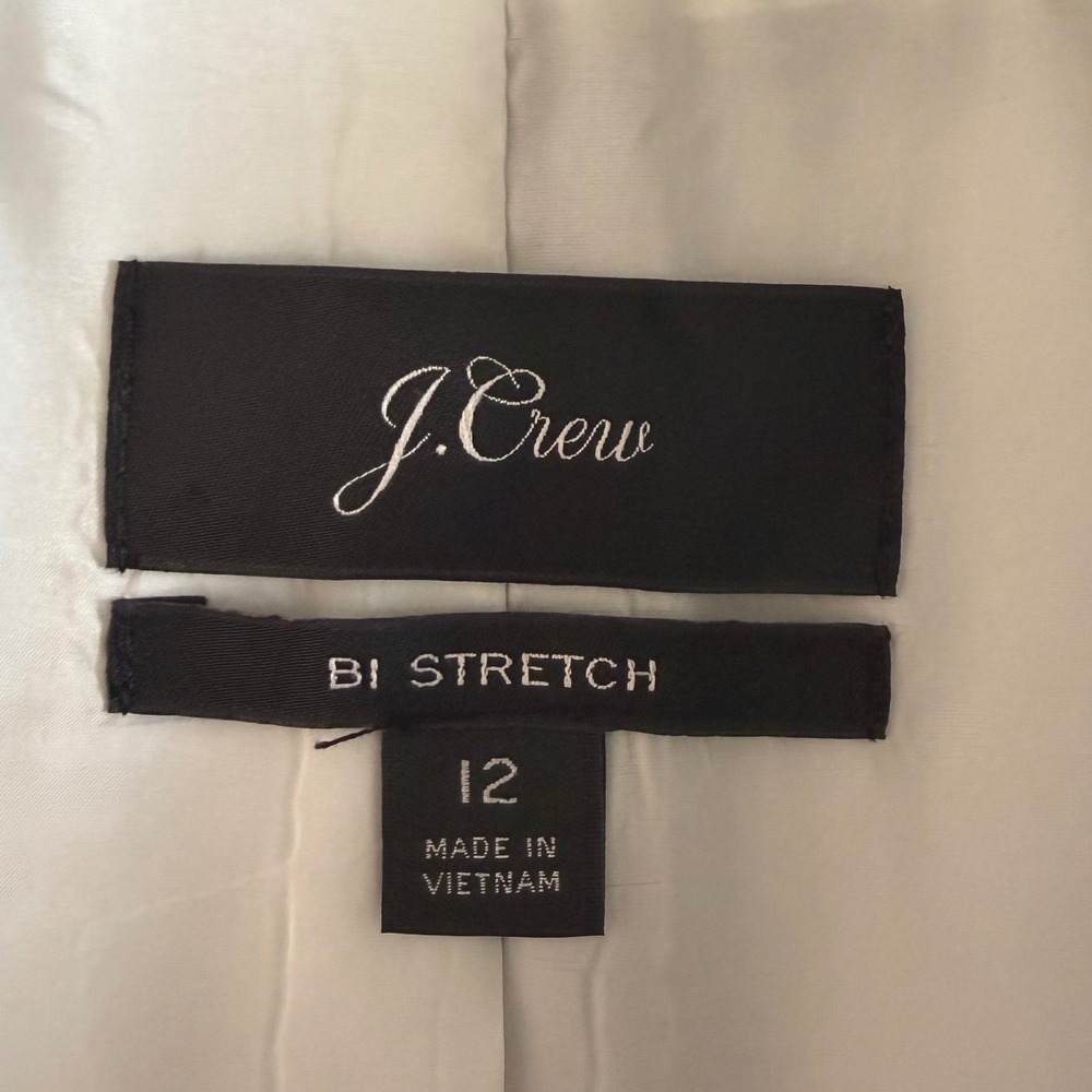 J.Crew Womens Bi-Stretch Single Button Blazer Light Grey‎ H5513 Size 12 - Picture 5 of 11